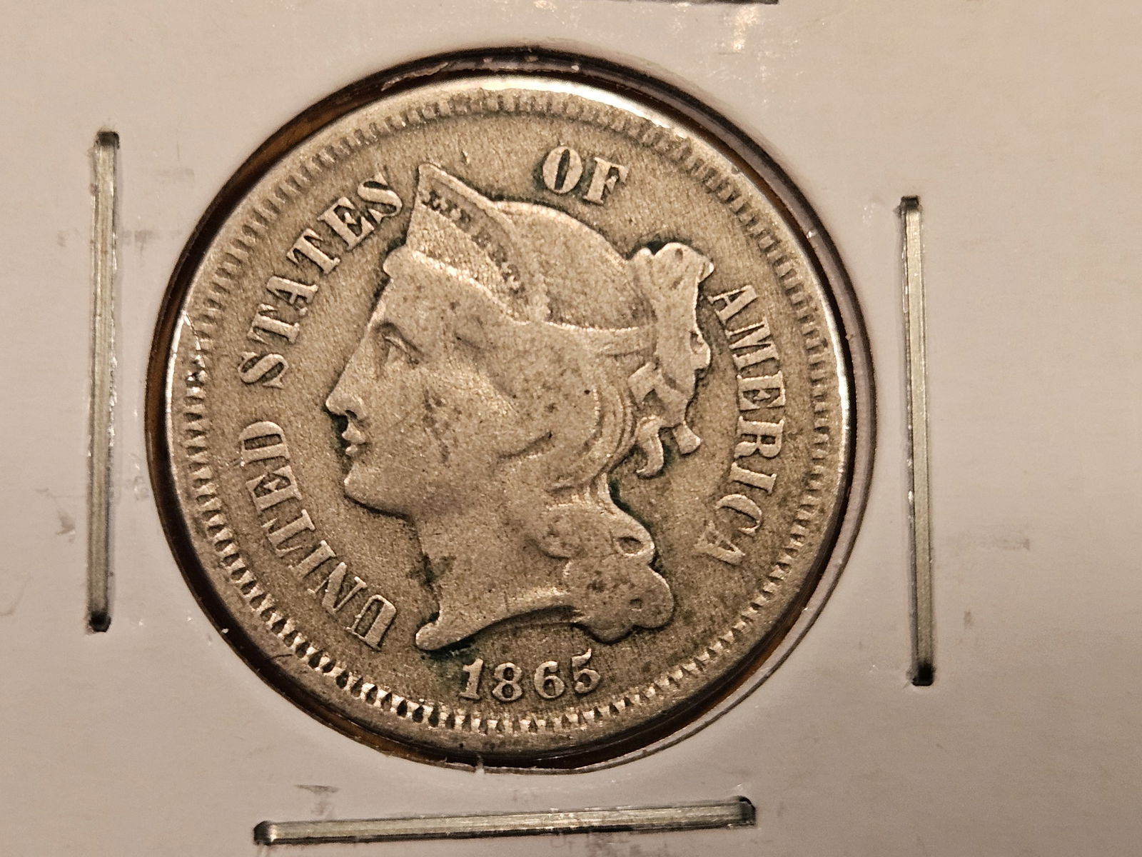 1865 Three Cent Nickel (1 of 3)
