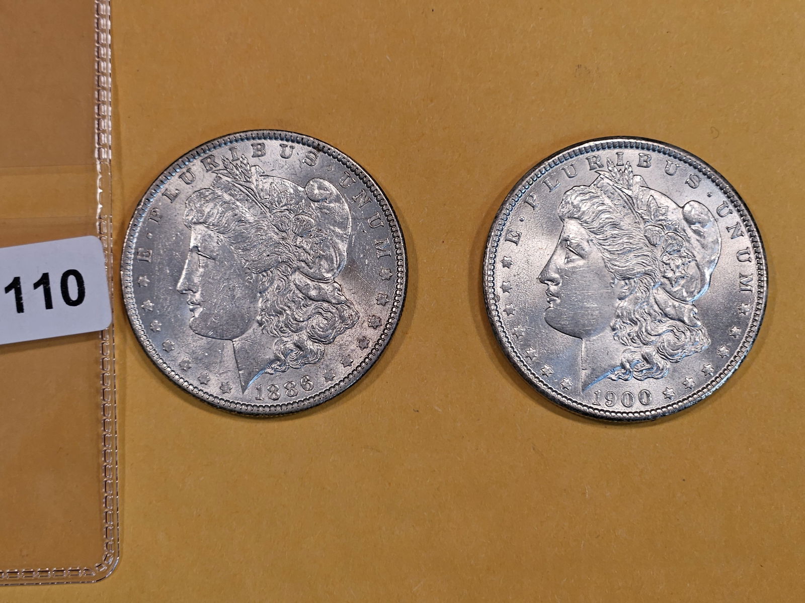 Two Brilliant About Uncirculated plus Morgan Dollars (1 of 2)