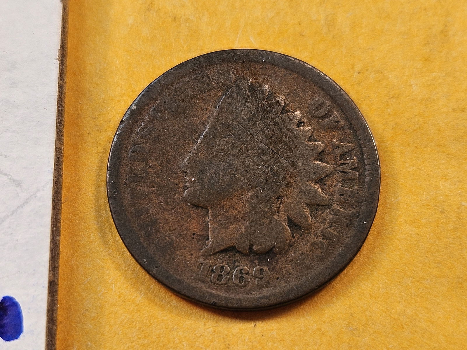 Semi-key 1869 Indian Head Cent (1 of 4)