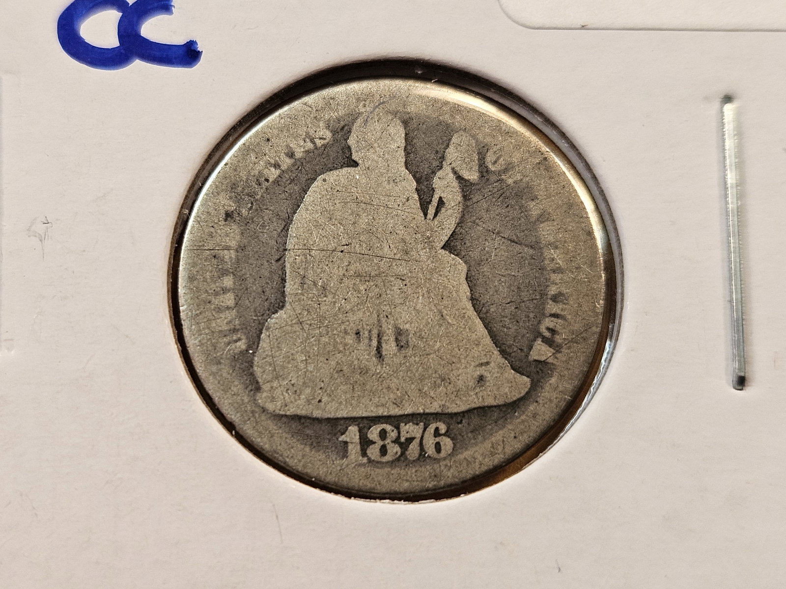 1876-CC Seated Liberty Dime: Carson City!