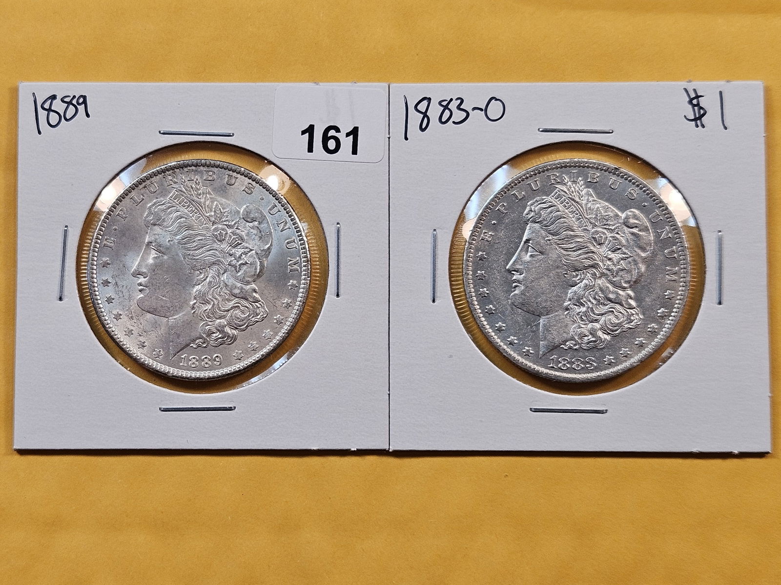 Two Brilliant About Uncirculated plus Morgan Silver Dollars (1 of 2)