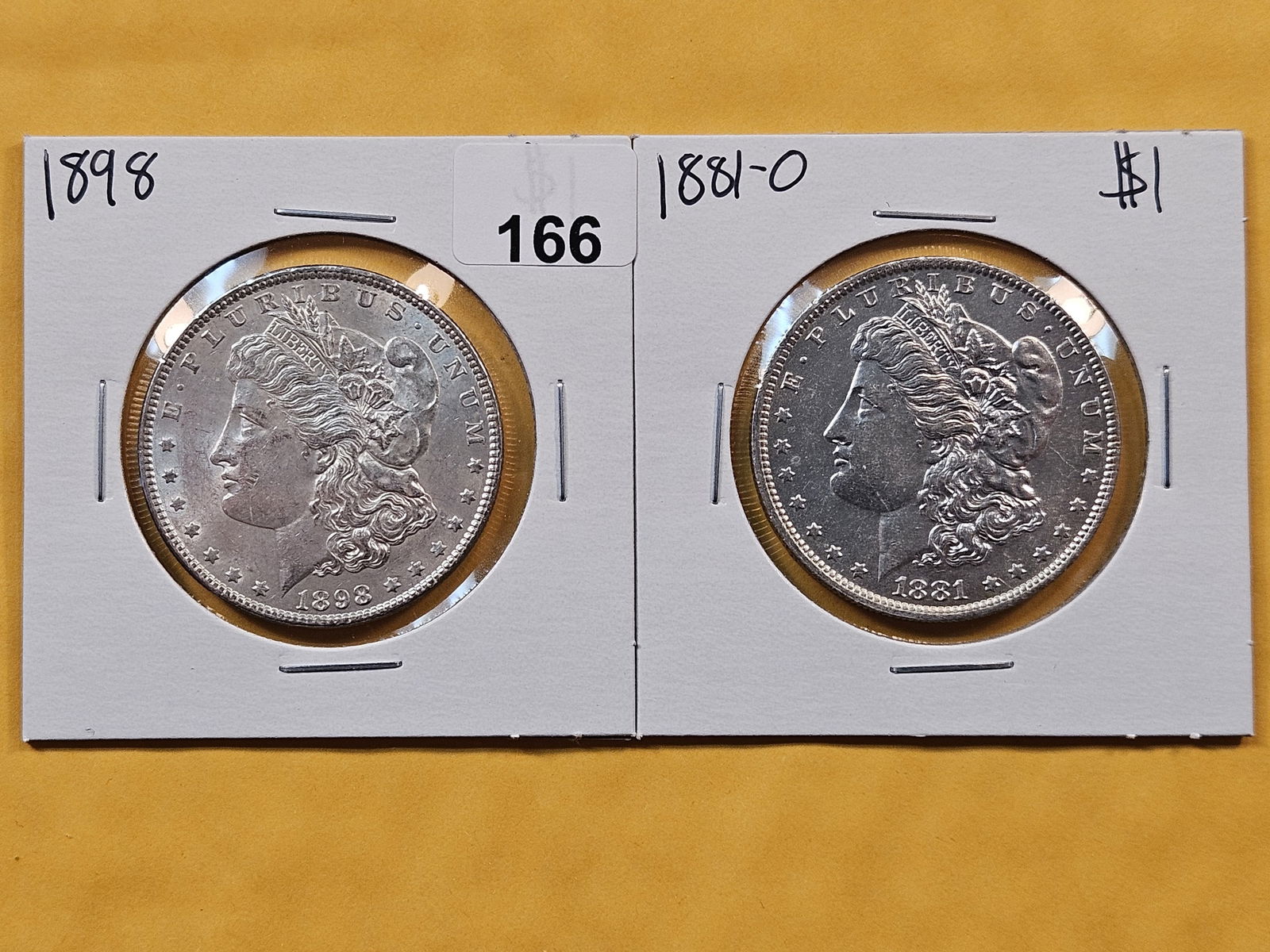 Two Brilliant About Uncirculated plus Morgan Silver Dollars (1 of 2)