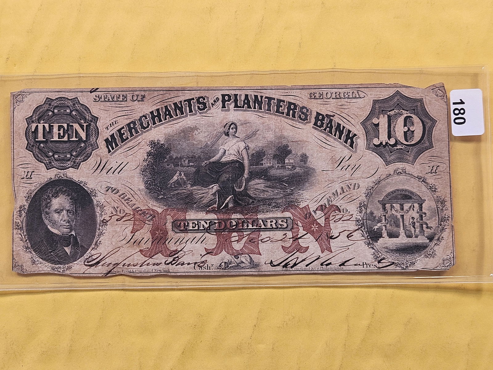 Series of 1856 Ten Dollar Broken Bank Note (1 of 2)