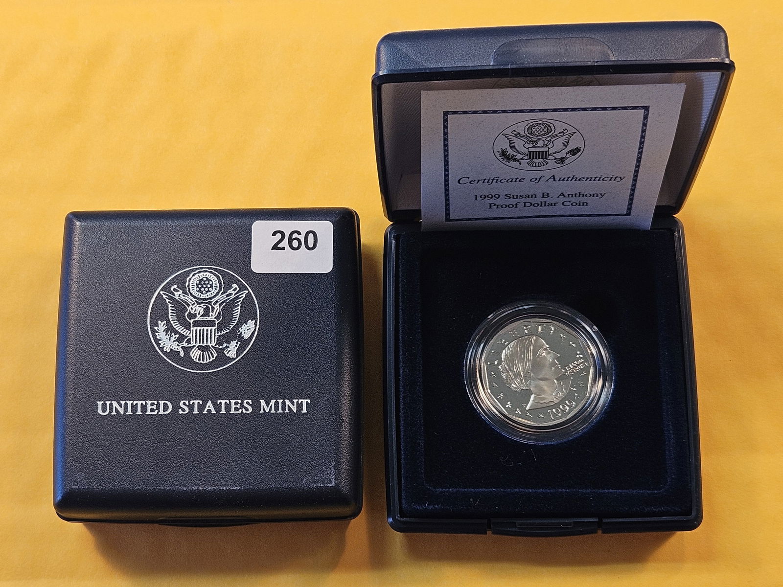 Two 1999 Proof Susan B. Anthony Dollars (1 of 3)