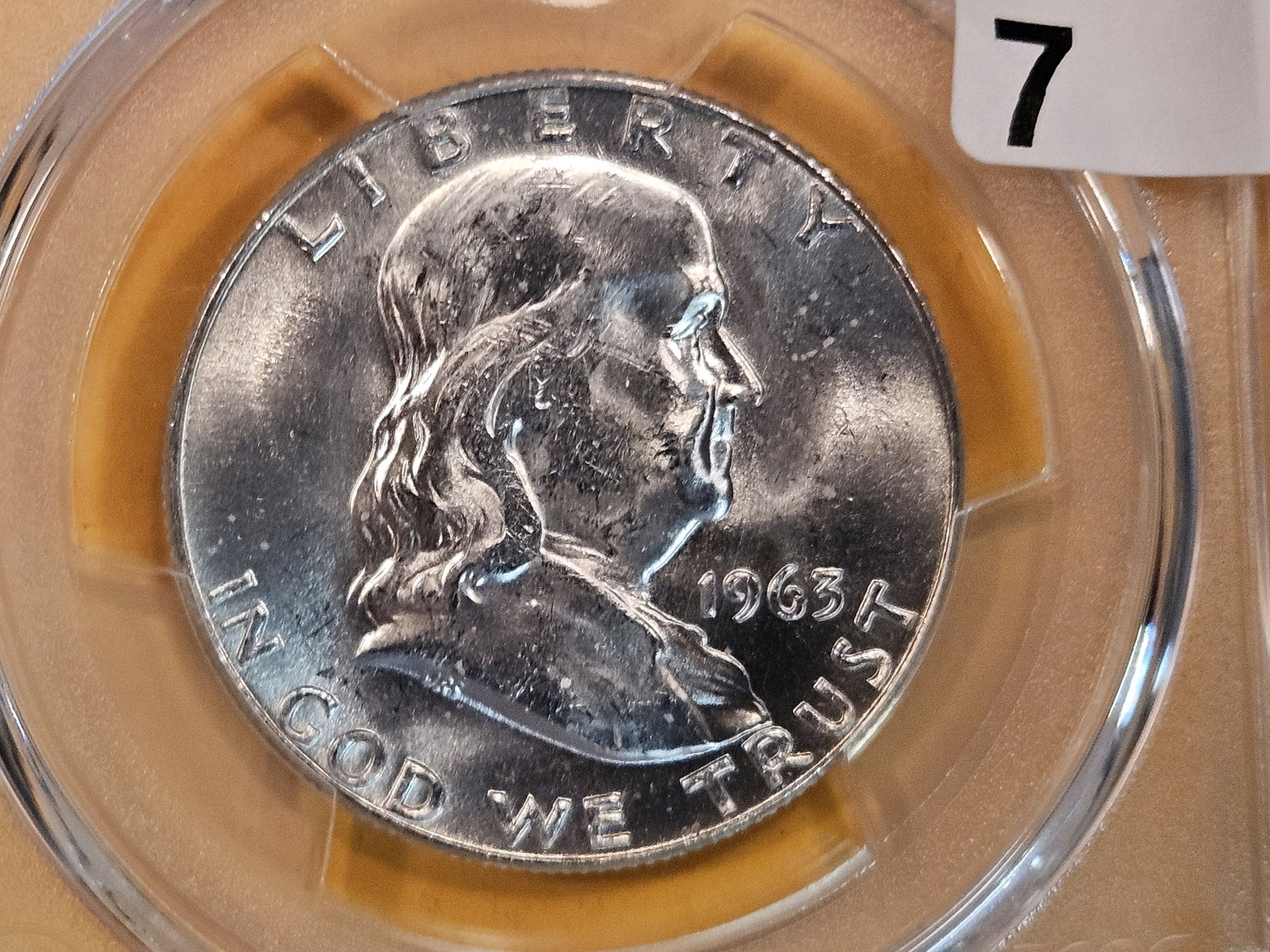 PCGS 1963-D Franklin Half Dollar: In Mint State 64