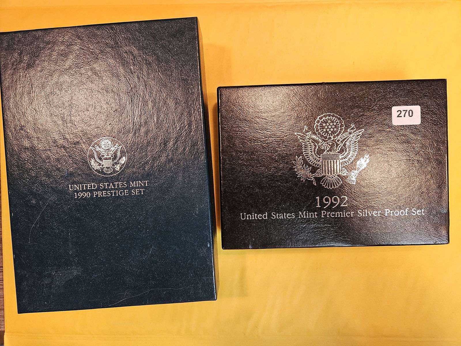 1990 Silver Prestige and 1992 Silver Premier Proof Sets (1 of 3)