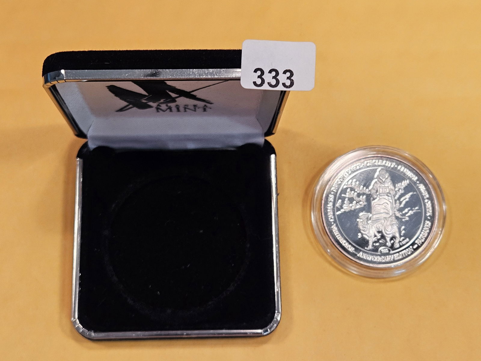 One Troy ounce .999 fine silver proof art round (1 of 3)