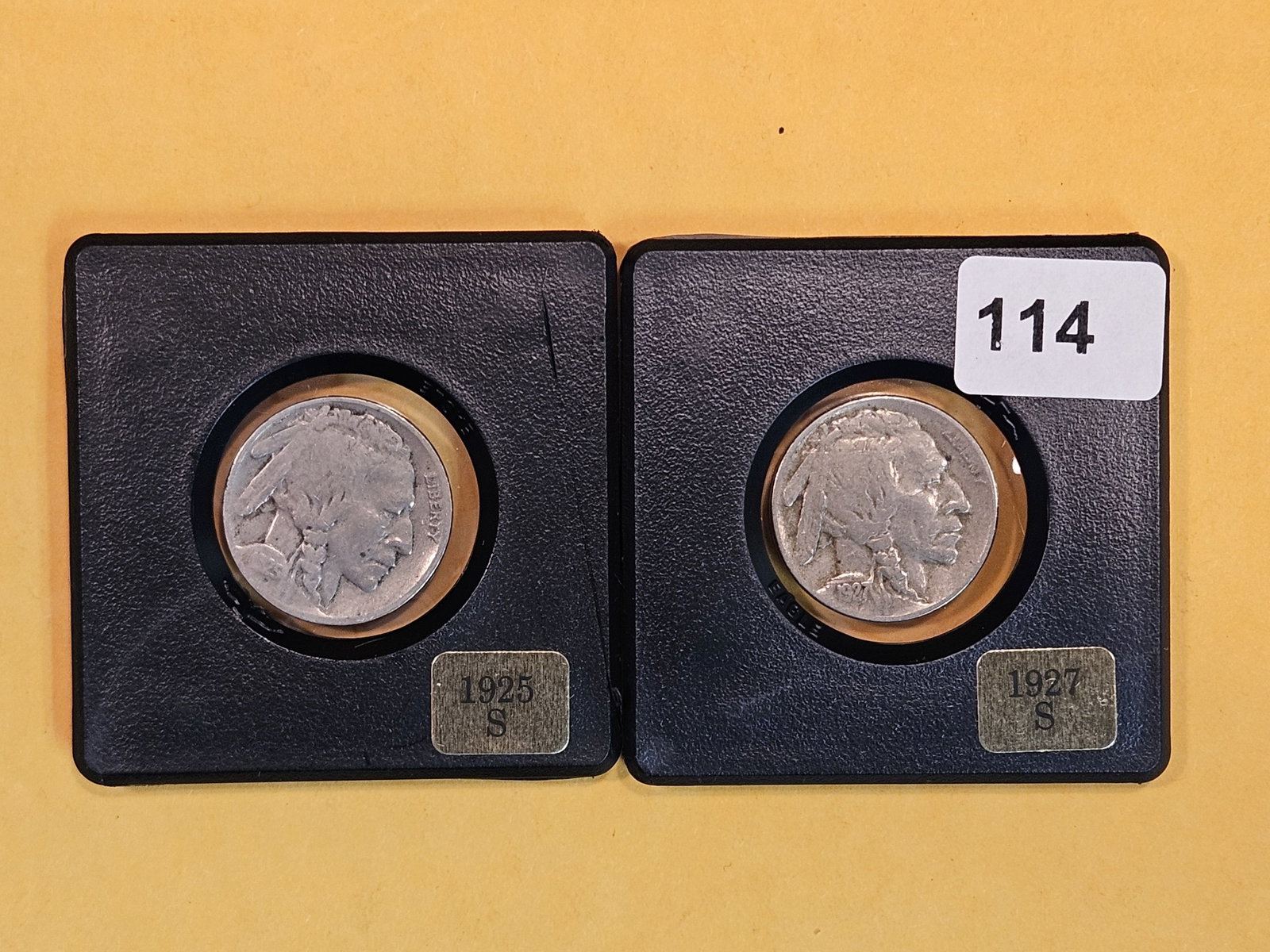 1925-S and 1927-S Buffalo Nickels: In Fine and Very Fine