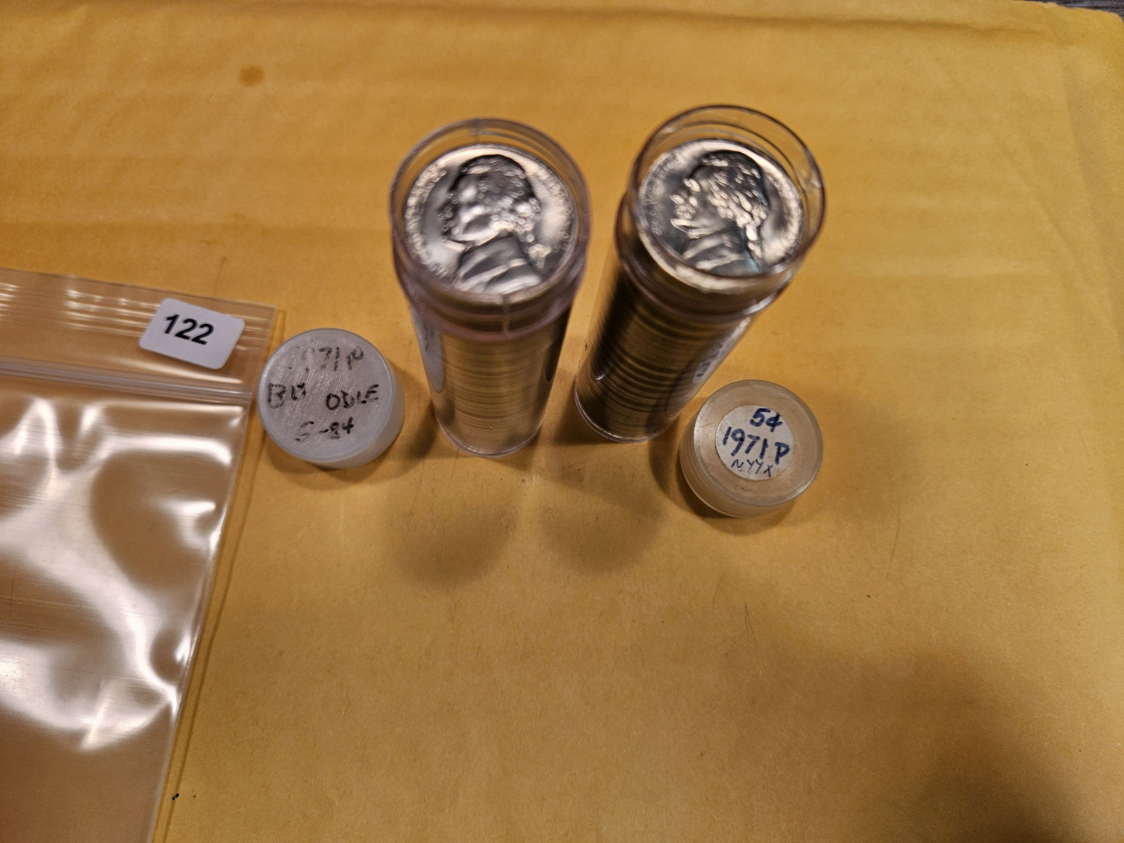 Two Full, Better Date, Brilliant Uncirculated, 1971 Jefferson Nickel Rolls (1 of 3)