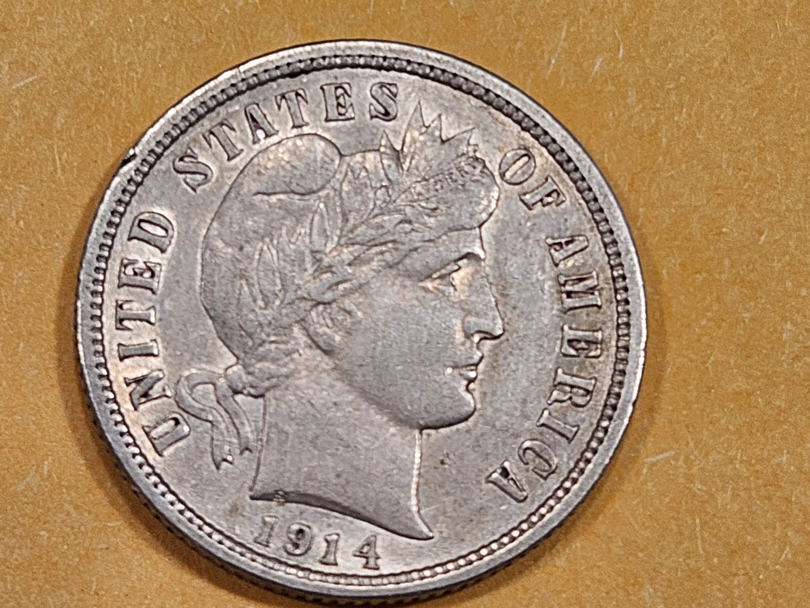 1914-D Barber Dime in Extra Fine - 45 (1 of 5)