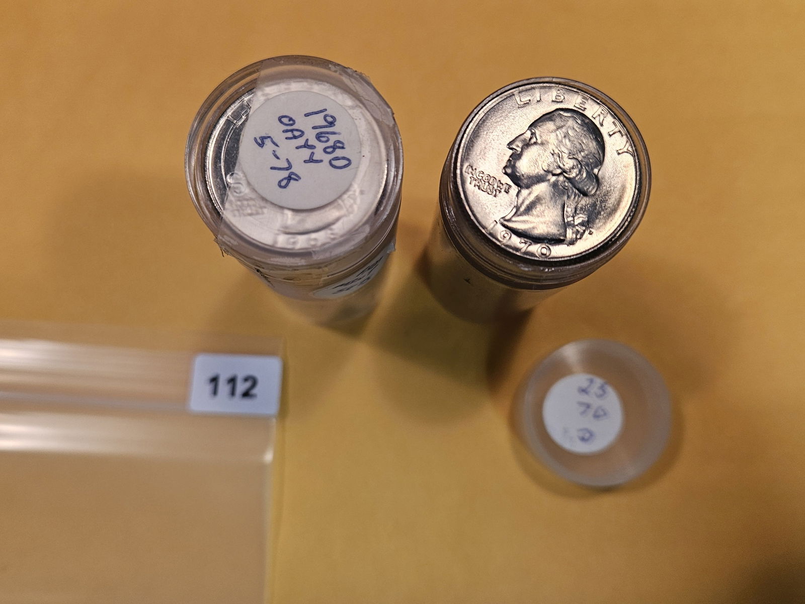 Two GEM Brilliant Uncirculated rolls of Washington Quarters (1 of 2)