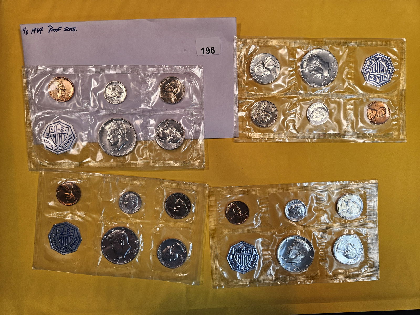 Four 1964 US SILVER Proof Sets (1 of 6)