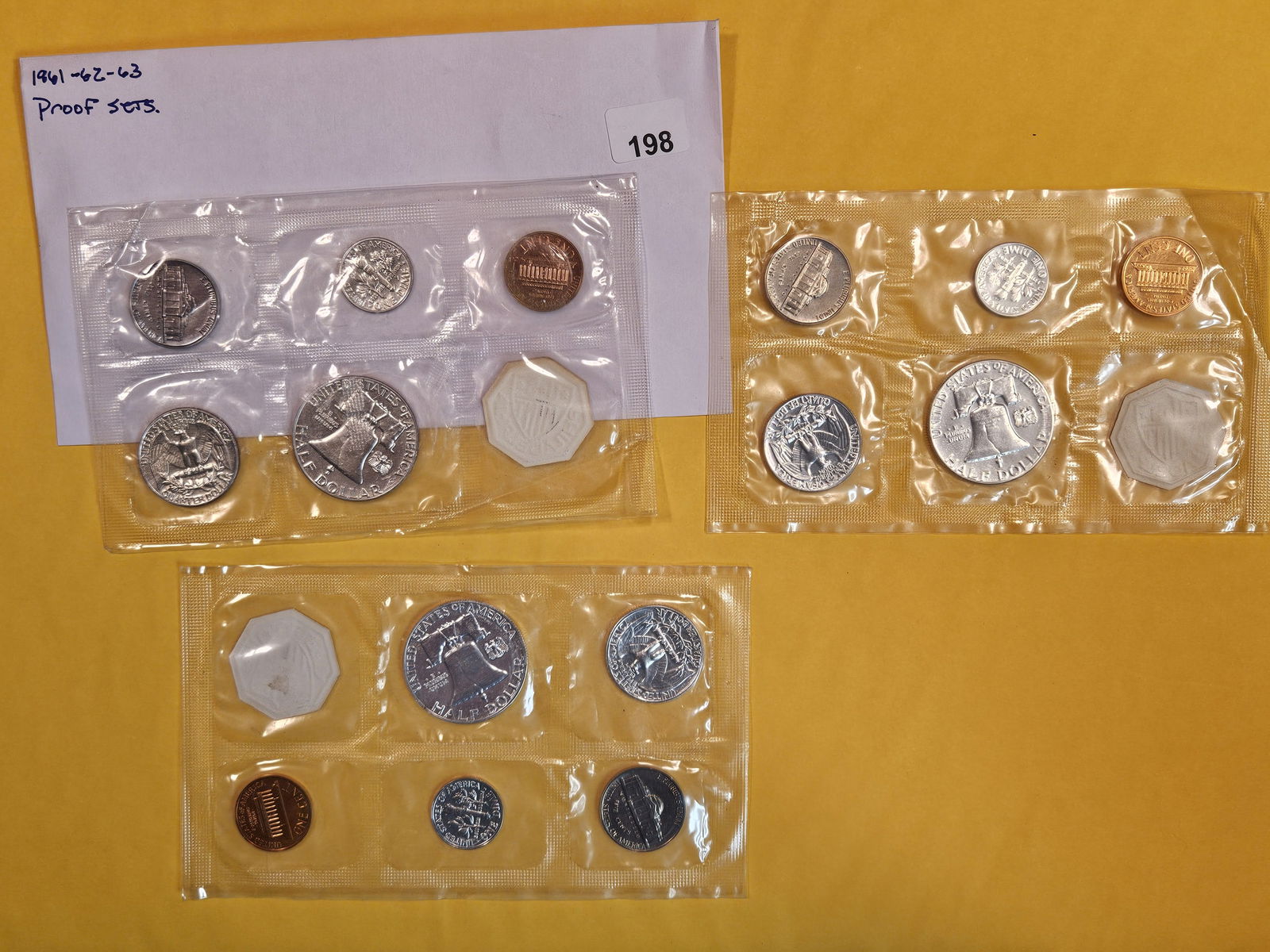 1961, 1962 and 1962 US SILVER Proof Sets (1 of 5)