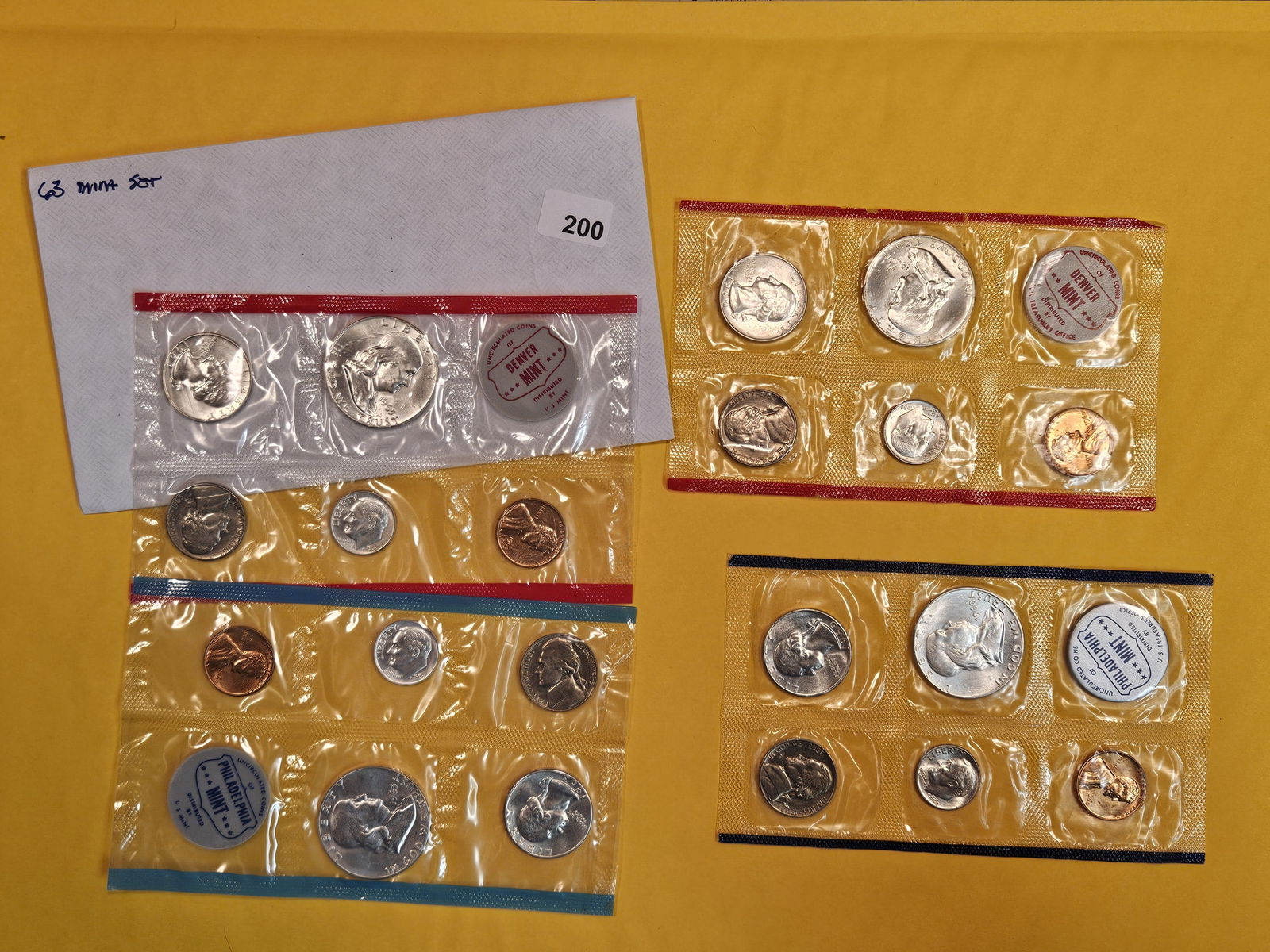 1960 and 1963 P & D US SILVER Mint Sets (1 of 5)