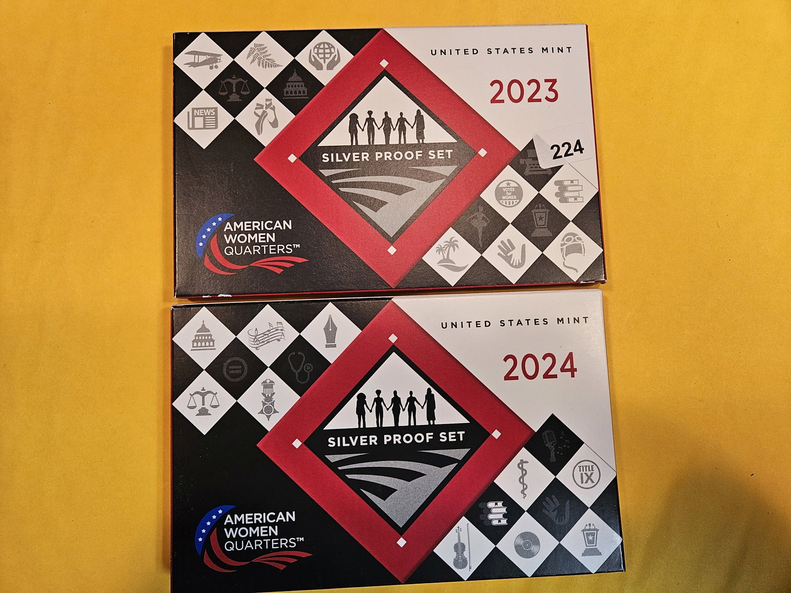 2023 and 2024 US SILVER Proof Quarters Sets (1 of 1)