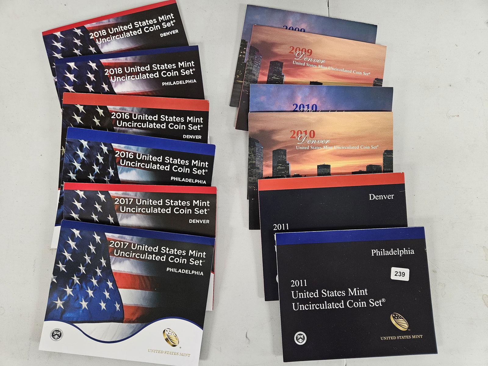 Six P & D US Mint Sets (1 of 1)