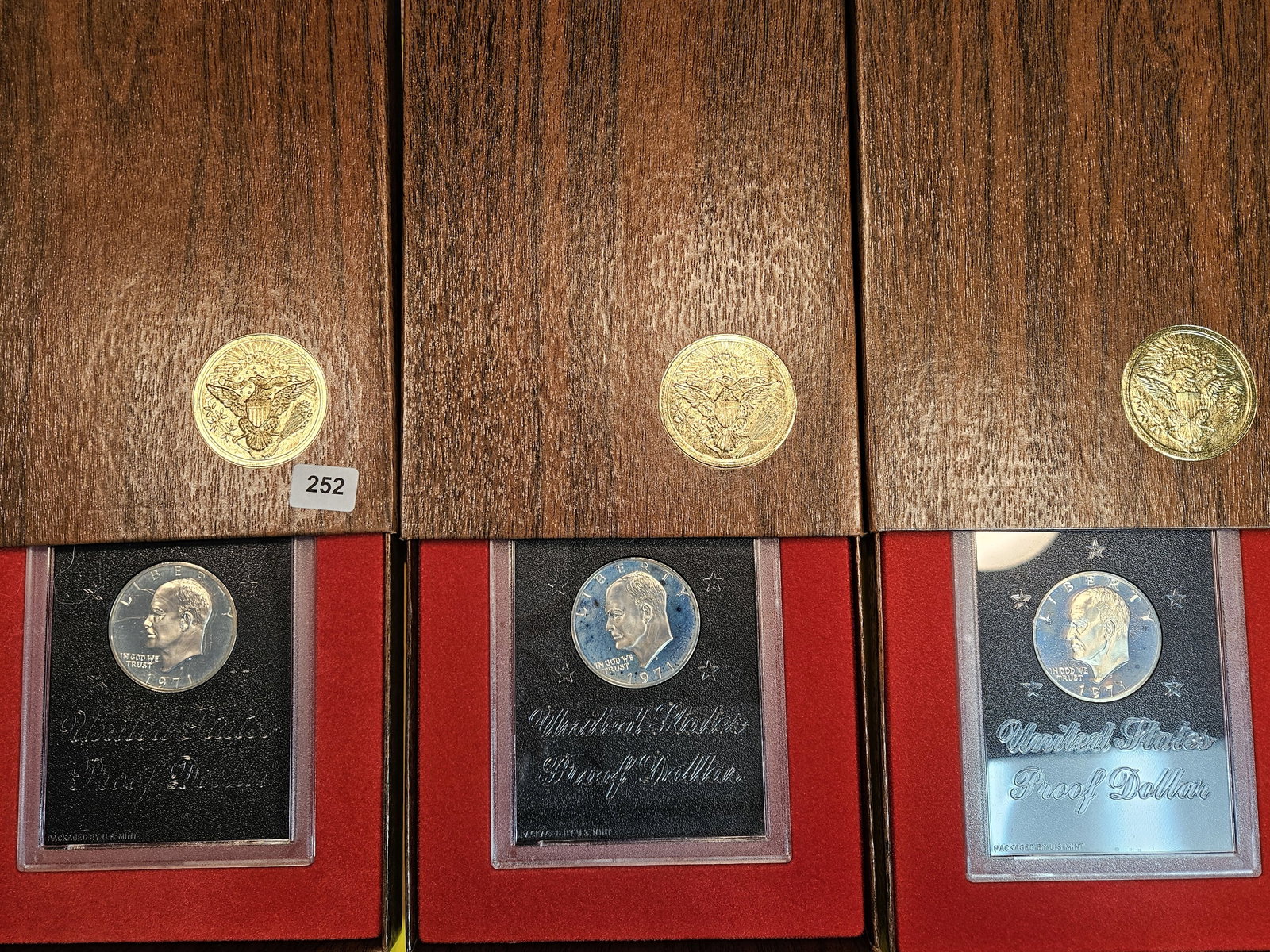 Three 1971-S Brown IKE Silver Eisenhower Dollars (1 of 4)