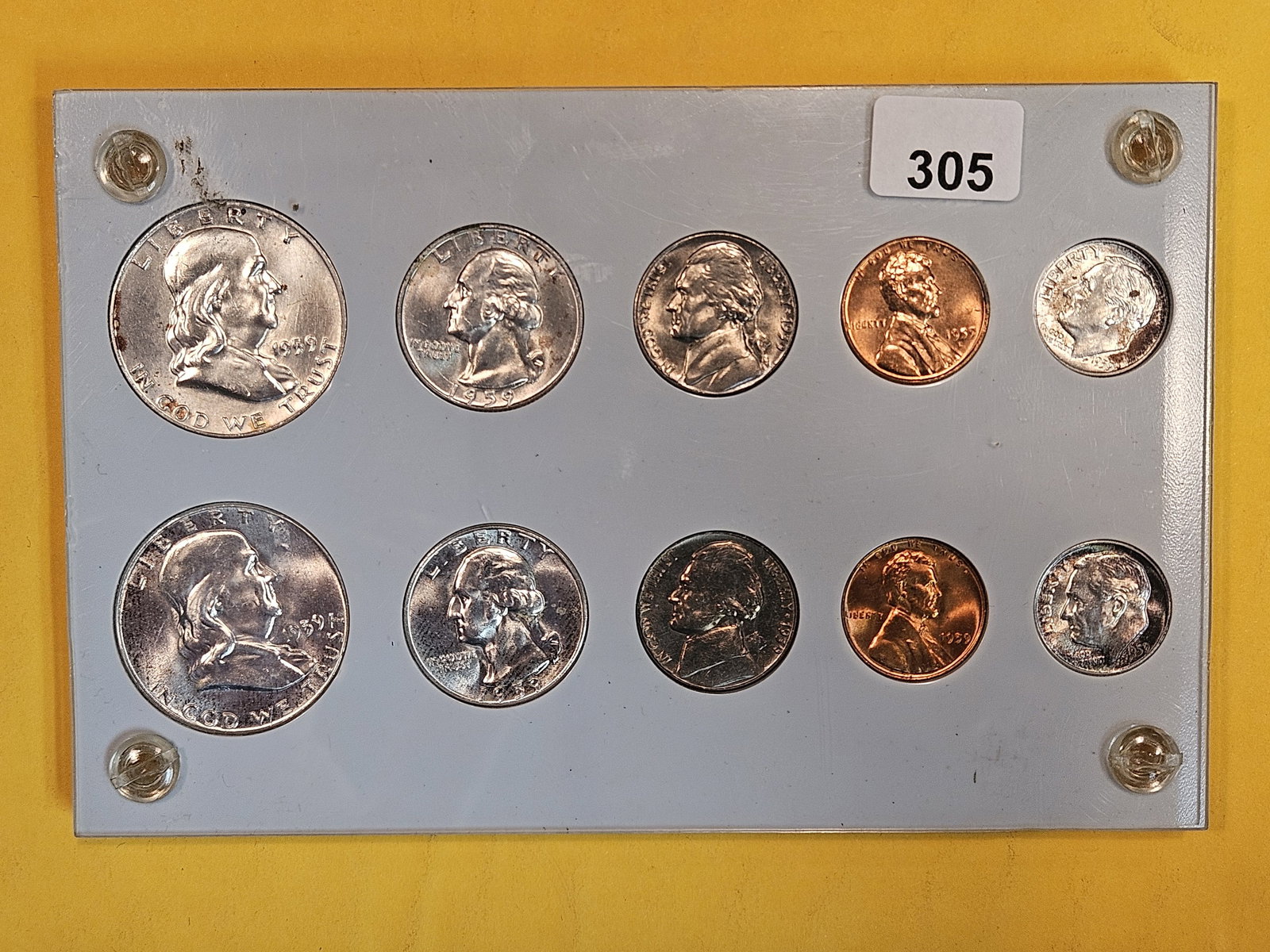 Nice 1959 and 1959-D Brilliant Uncirculated coin set (1 of 10)