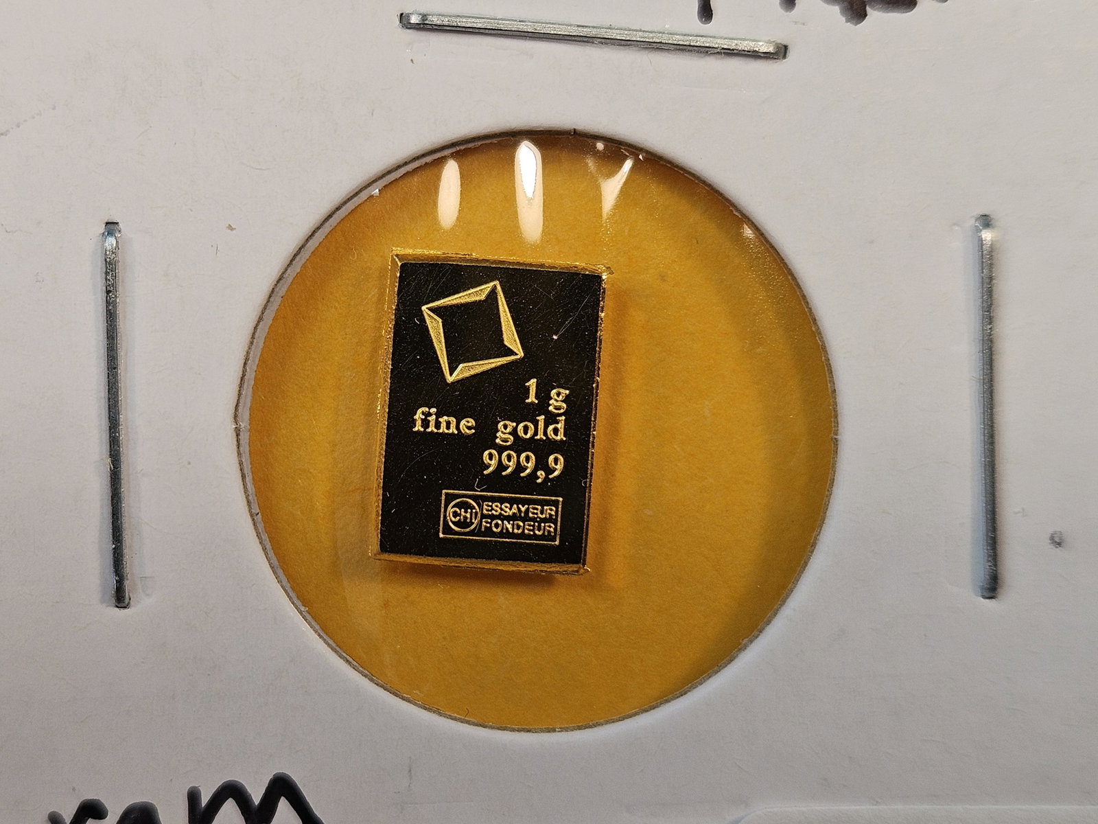 GOLD!! Valcambi One Gram .9999 fine Gold Bar: Fractional gold