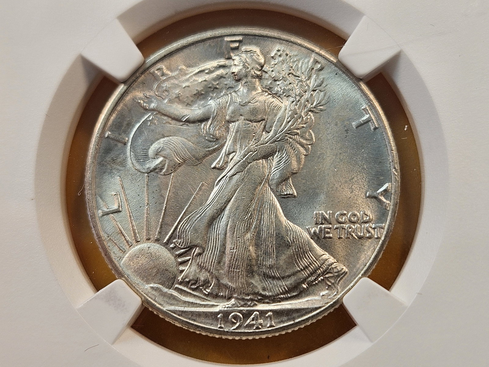 NGC 1941 Walking Liberty Half Dollar: Mint State 64