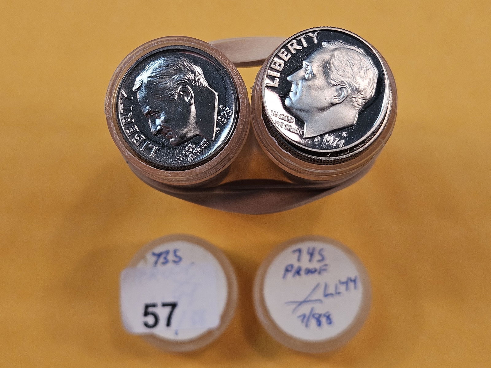 Two Proof Rolls of Roosevelt Dimes (1 of 1)