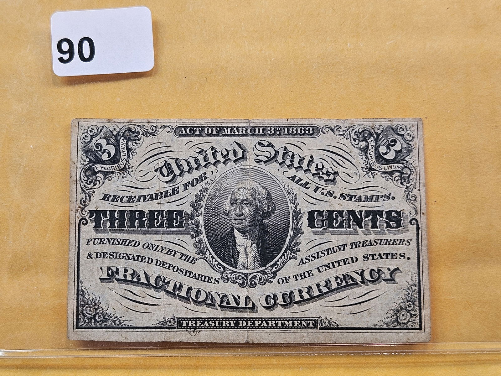 Series of 1863 U.S. Three Cent Fractional Currency (1 of 2)