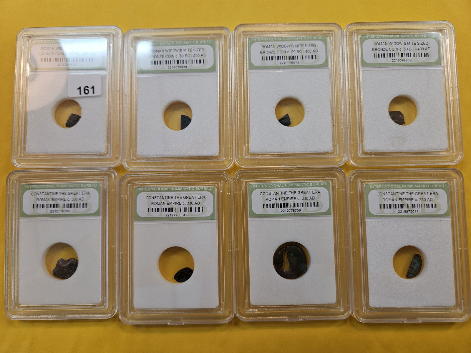 Eight Ancient Coins 50 B.C. to 400 A.D. (1 of 6)