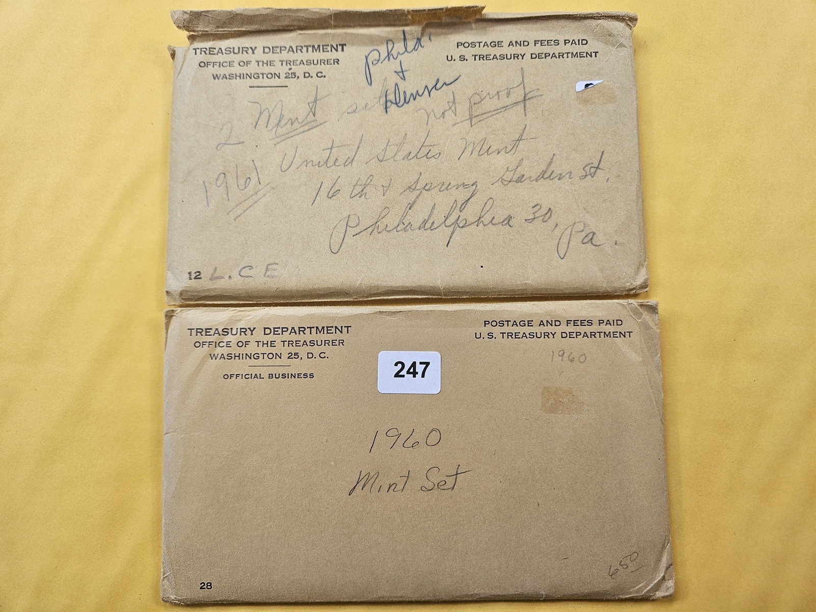 Two Pre-64 United States Mint Sets: 1960 and 1961