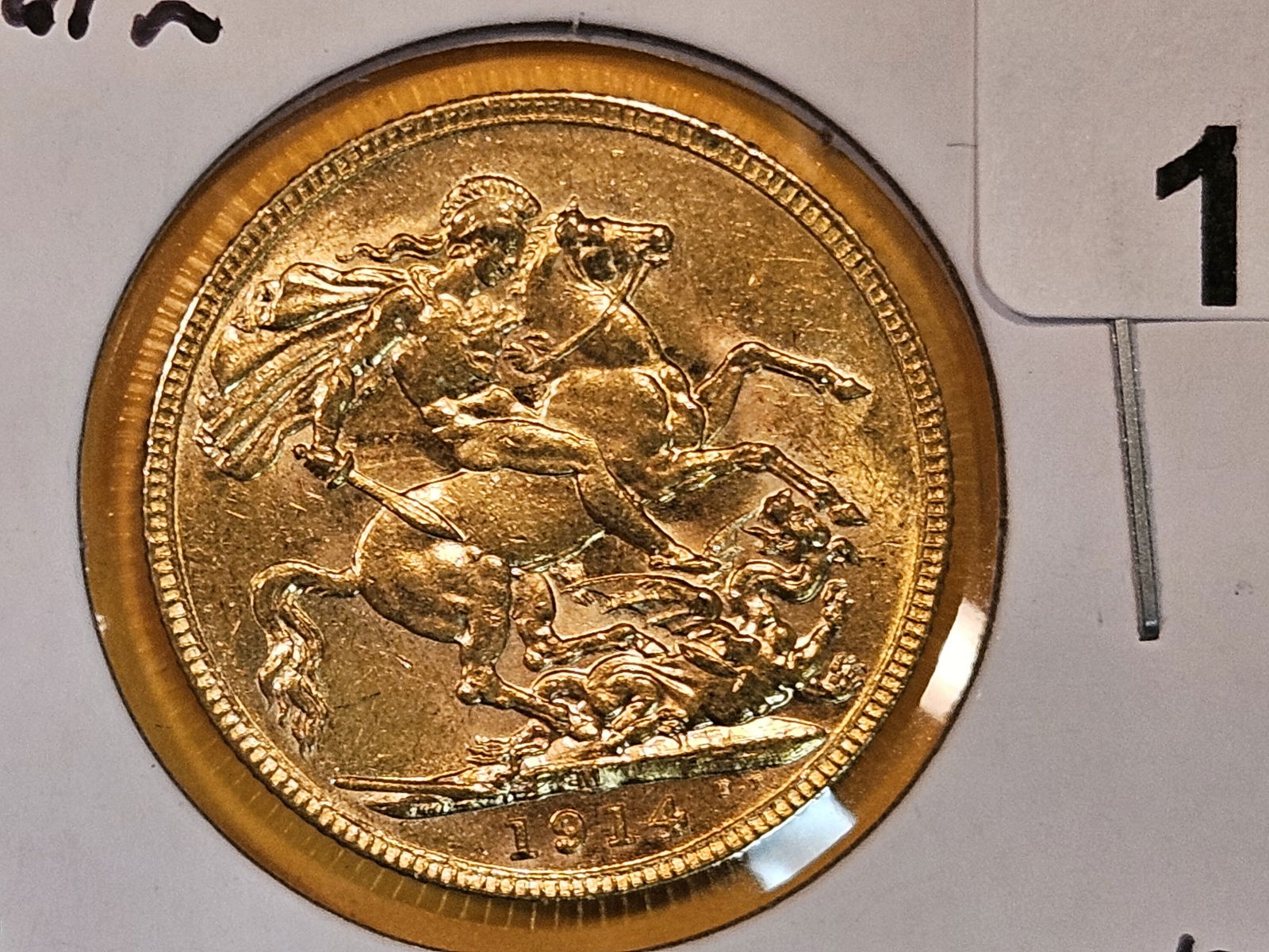 GOLD! 1913 Great Britain Gold Sovereign (1 of 4)