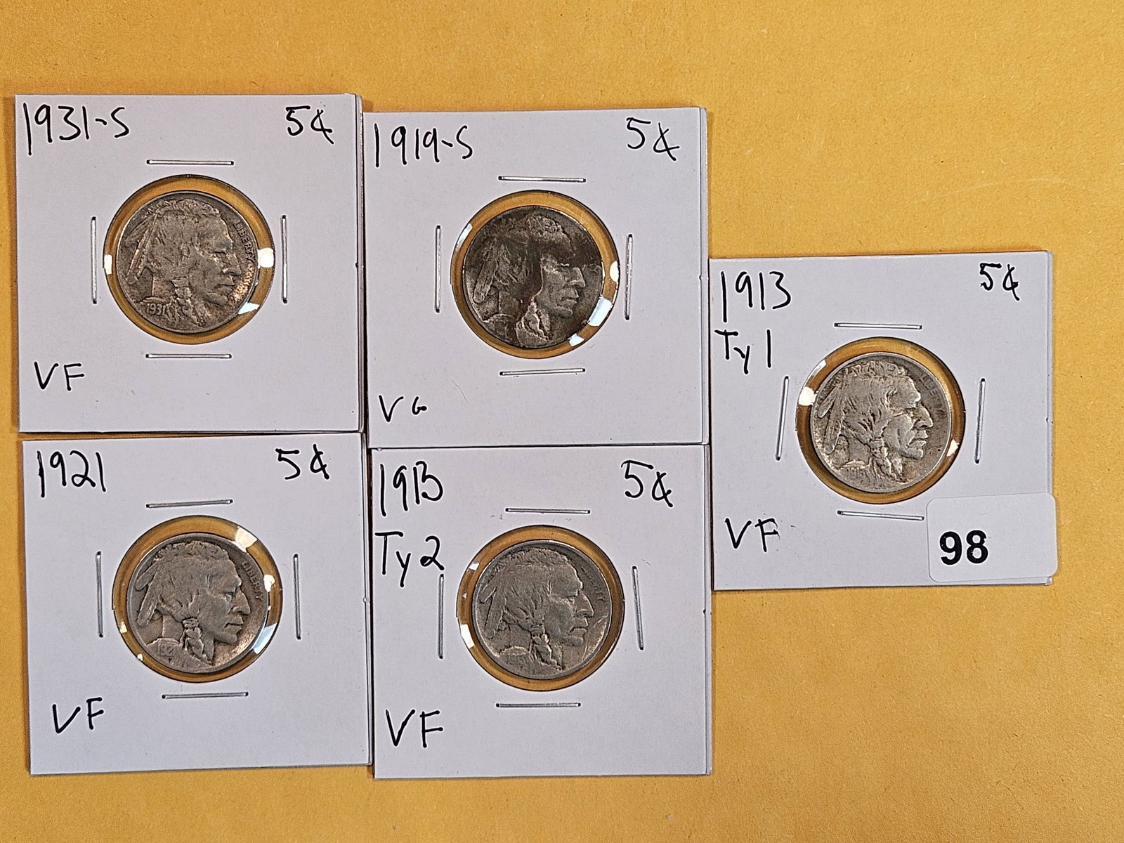 Five little better Buffalo Nickels (1 of 5)