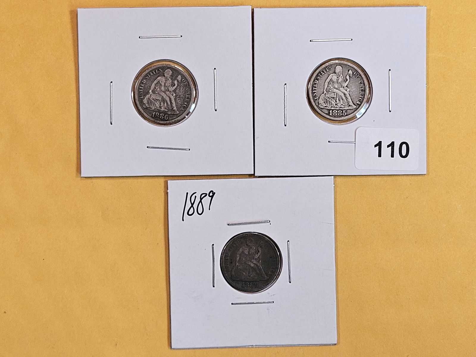 Three Seated Liberty Dimes (1 of 7)