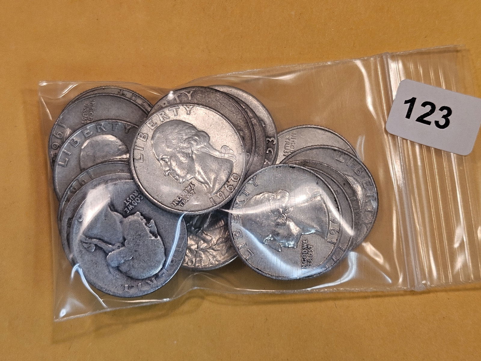Twenty mixed silver Washington Quarters (1 of 1)