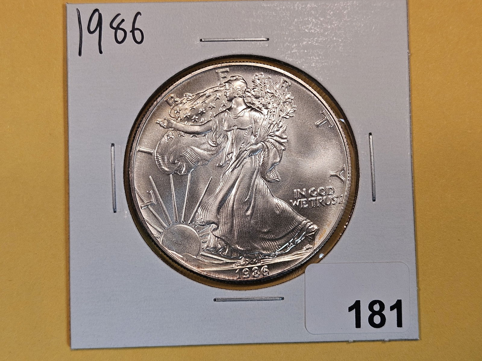 ** KEY DATE ** GEM Brilliant Uncirculated 1986 American Silver Eagle (1 of 2)