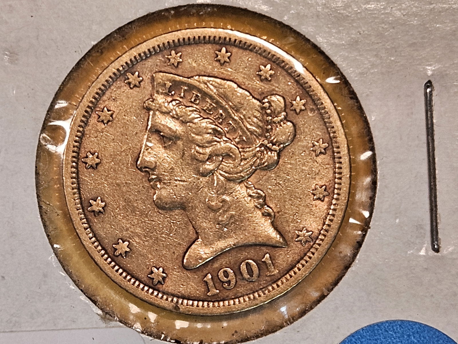 GOLD! 1901-S Liberty Head Gold Five Dollar Half-Eagle (1 of 3)