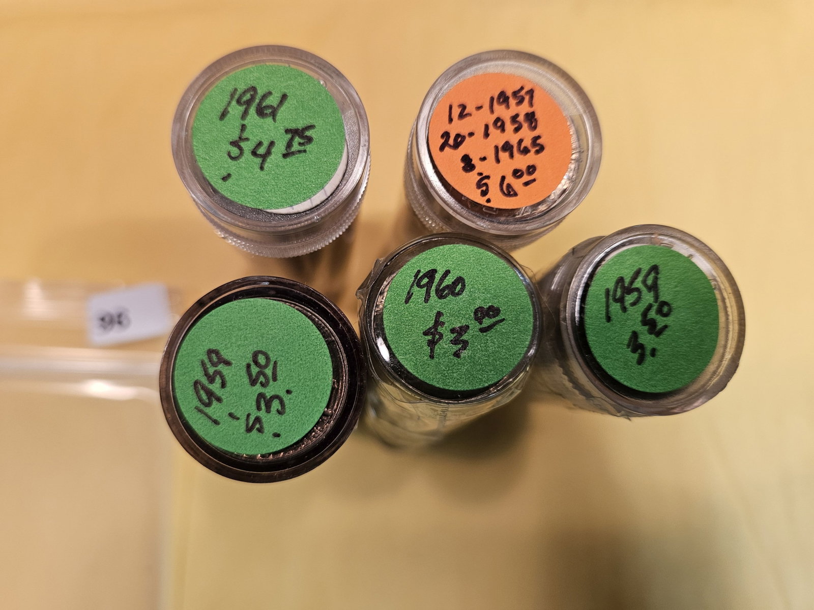 Five Rolls of Jefferson Nickels: From dealer. Unopened by us. Read dates on labels.