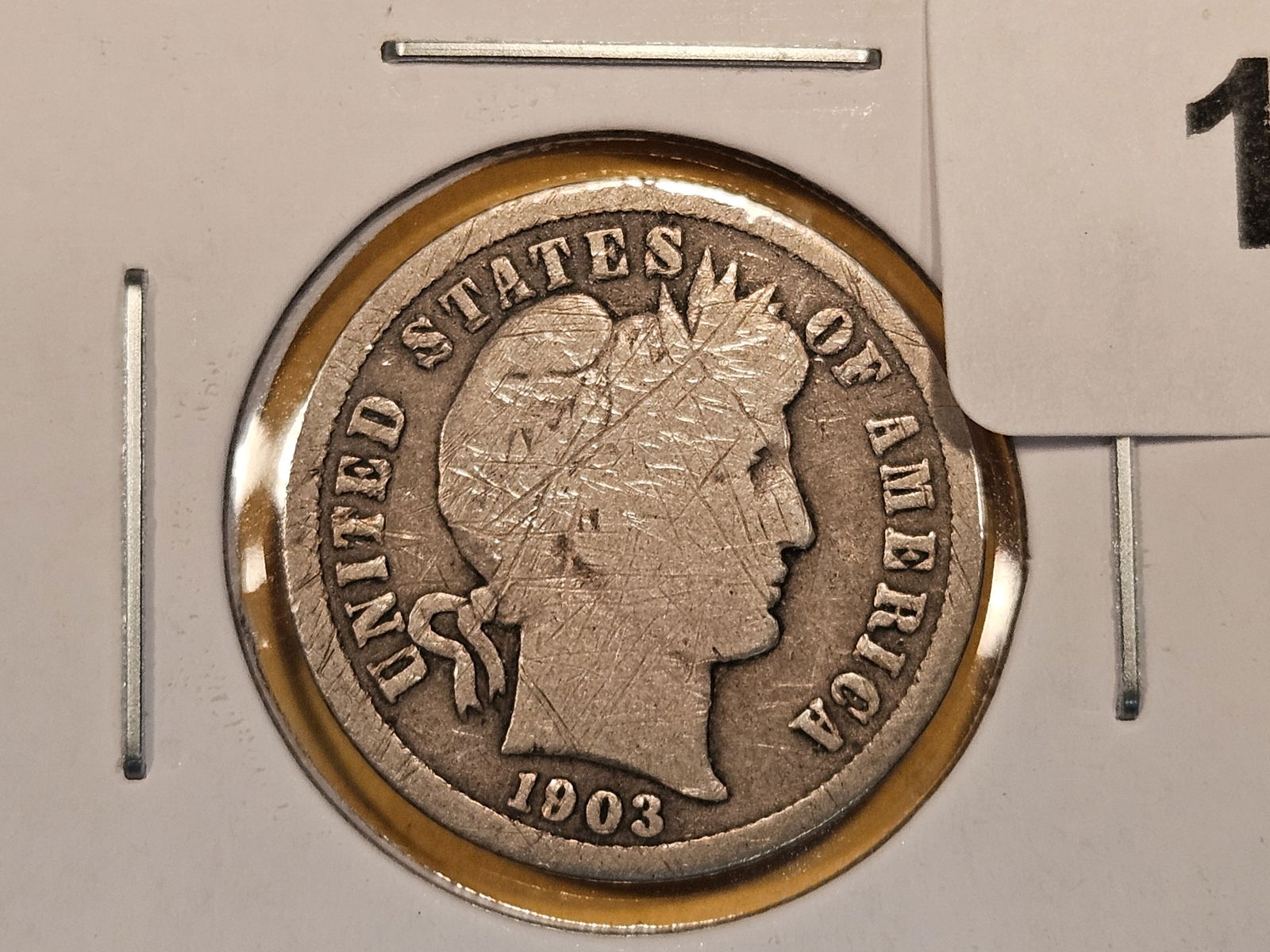 * Semi-Key 1903-S Barber silver Dime (1 of 3)