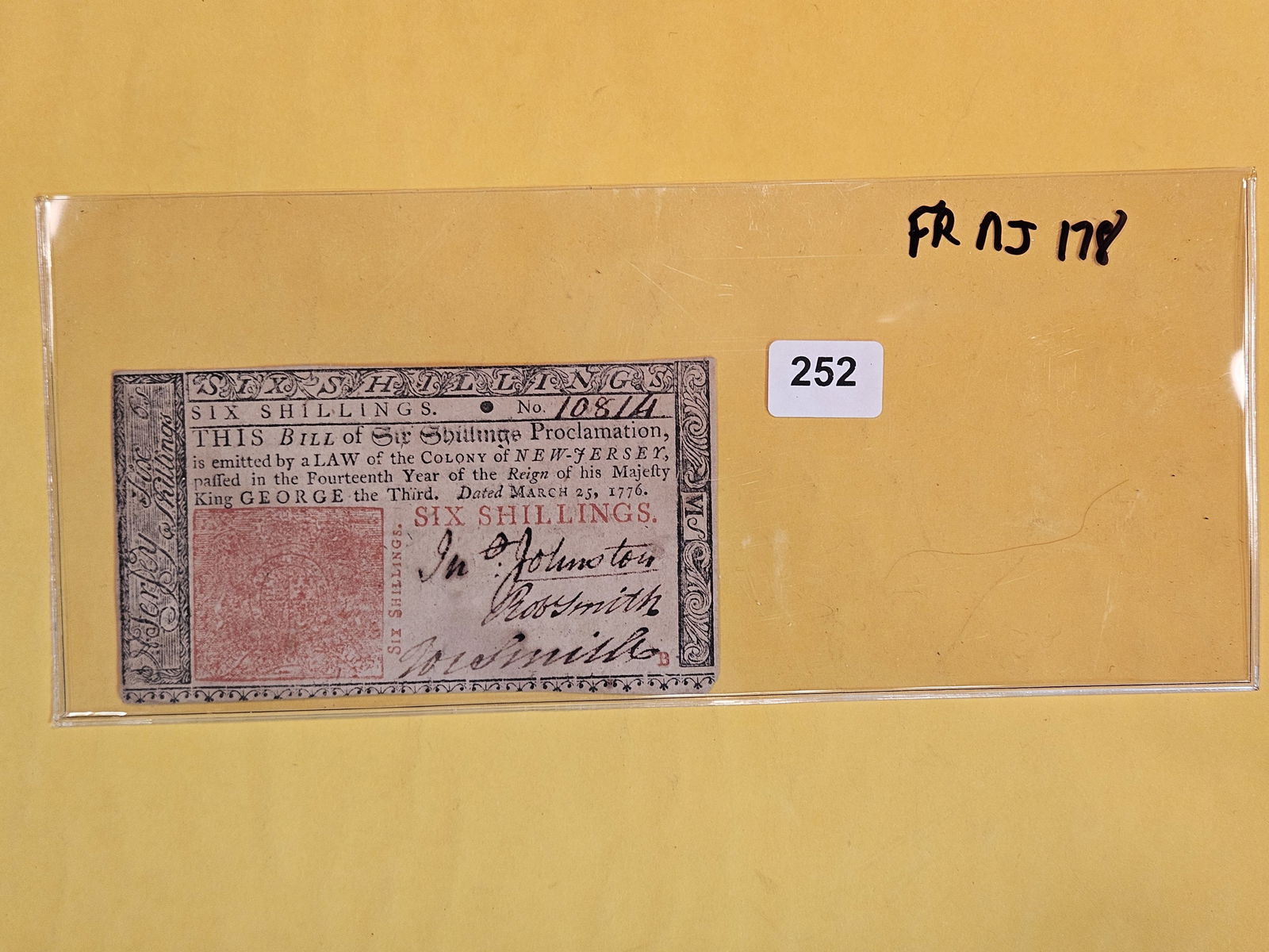 COLONIAL! 1776 Six Shillings (1 of 3)