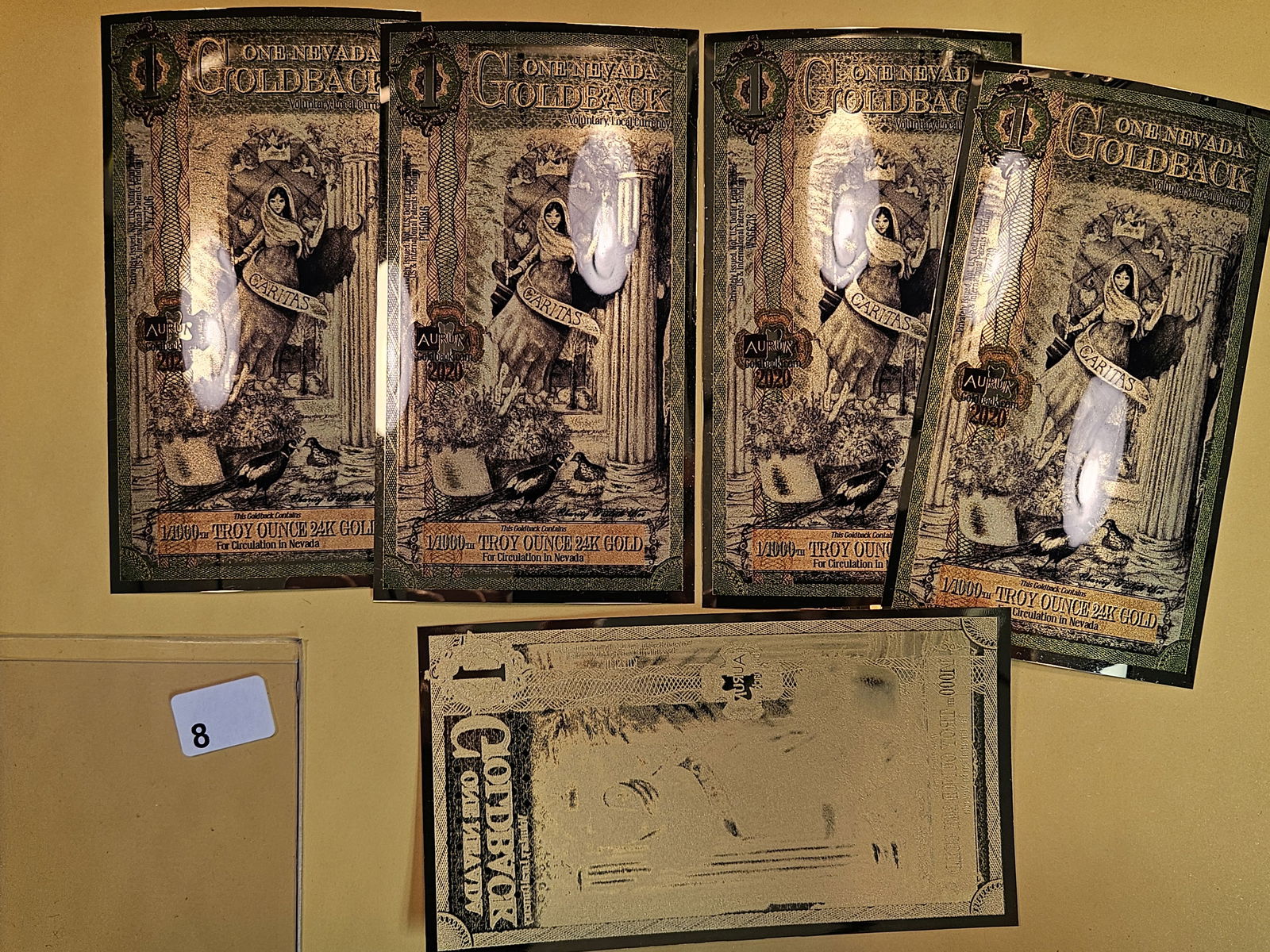 GOLD! Five Nevada Goldbacks (1 of 1)