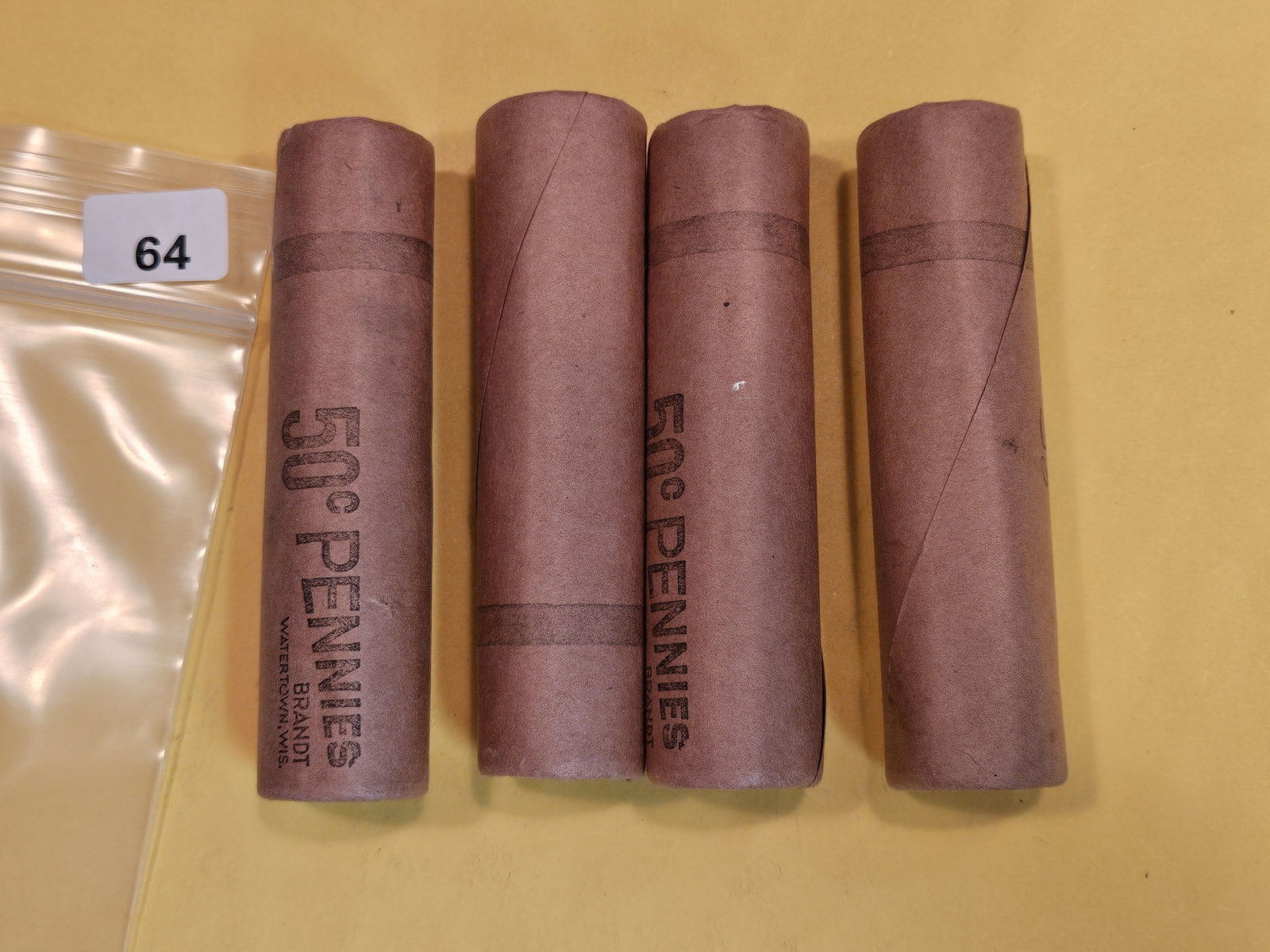 Four rolls of Wheat cents (1 of 2)