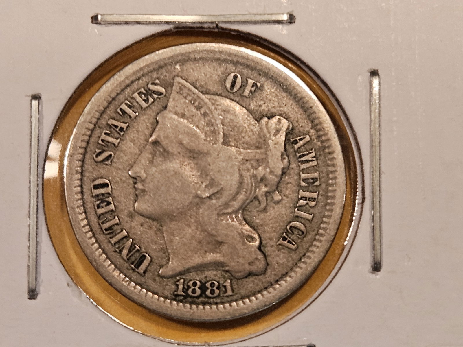 1881 Three Cent Nickel (1 of 3)