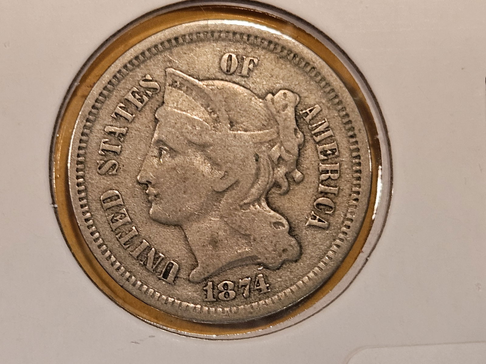 1874 Three Cent Nickel (1 of 3)