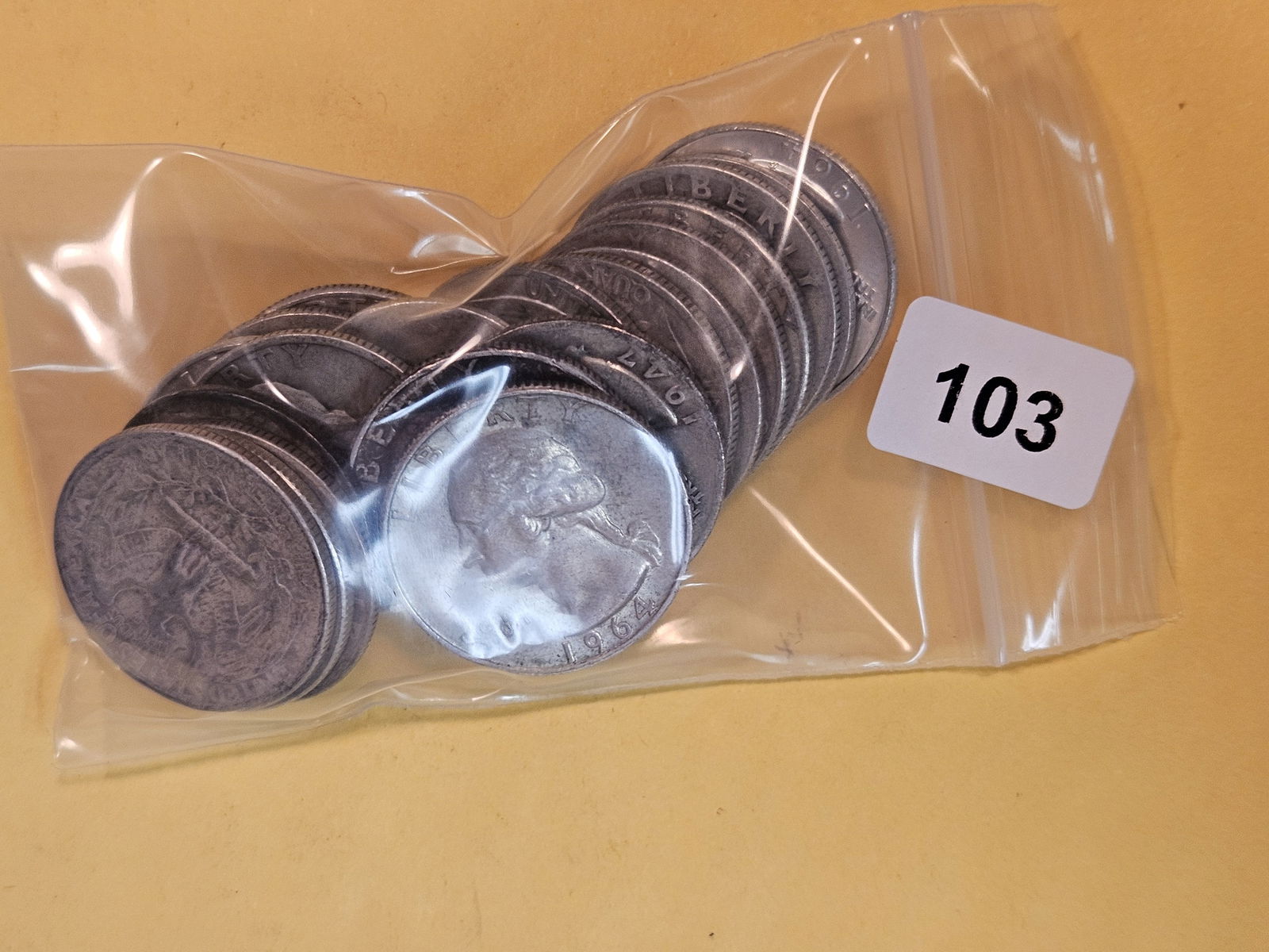 Twenty mixed silver Washington Quarters (1 of 2)
