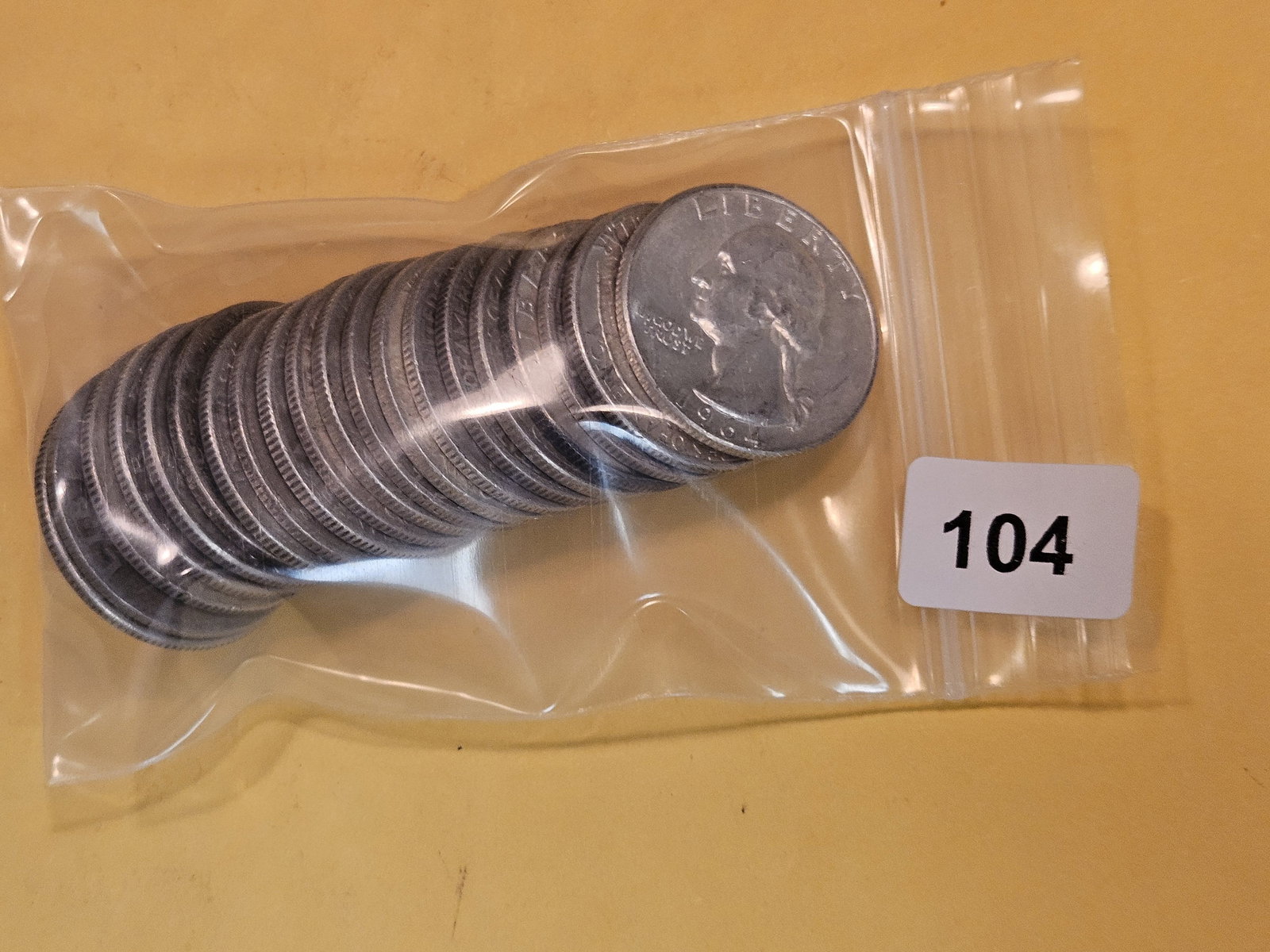Twenty mixed silver Washington Quarters (1 of 2)