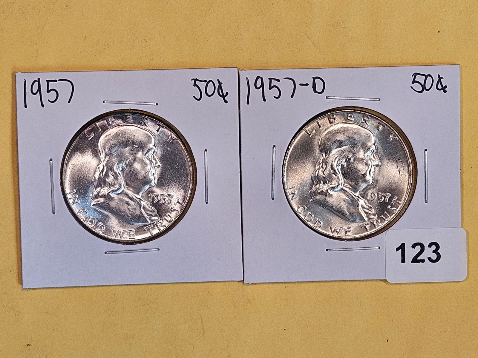Two Very Choice to GEM Brilliant Uncirculated Franklin Half Dollars (1 of 3)