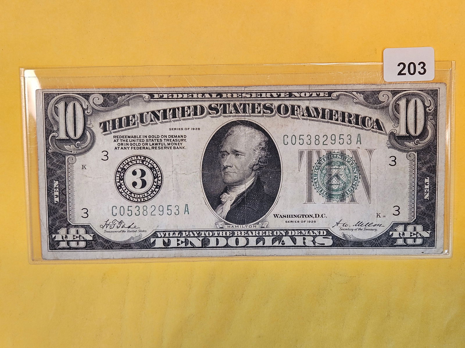 Series of 1928 Ten Dollar FRN (1 of 2)