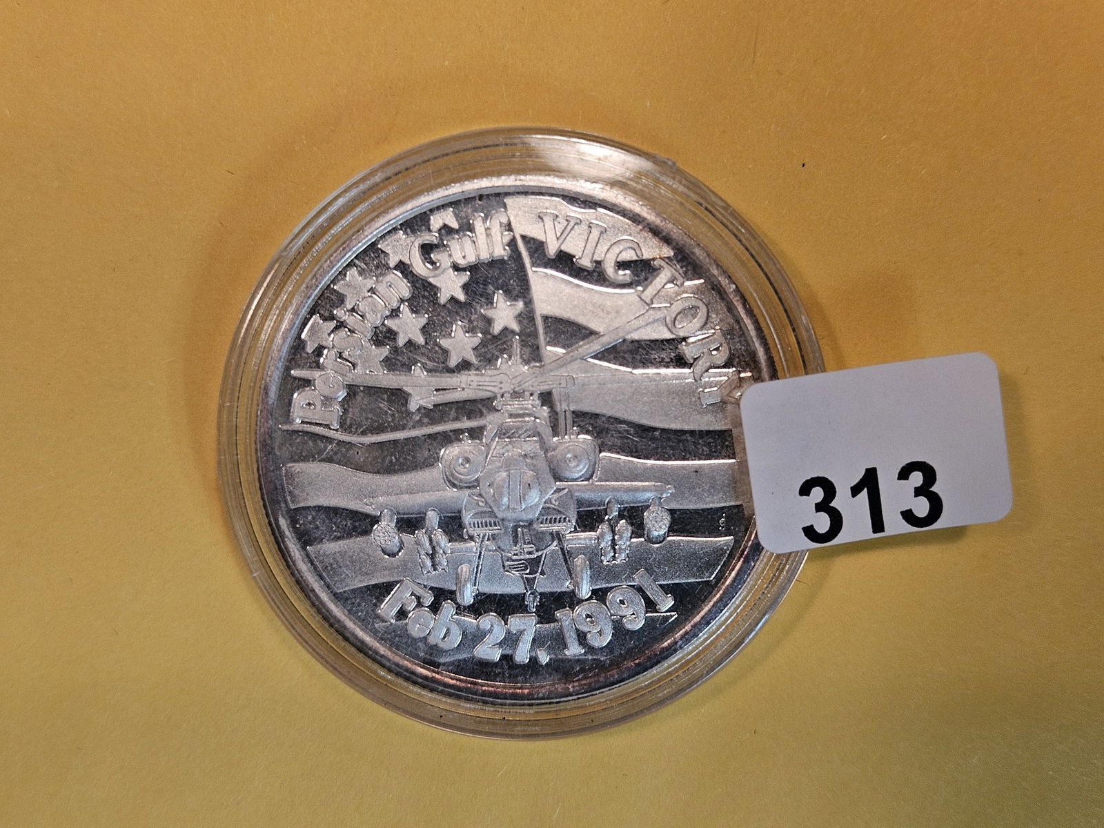One Troy ounce .999 fine silver proof art round (1 of 2)