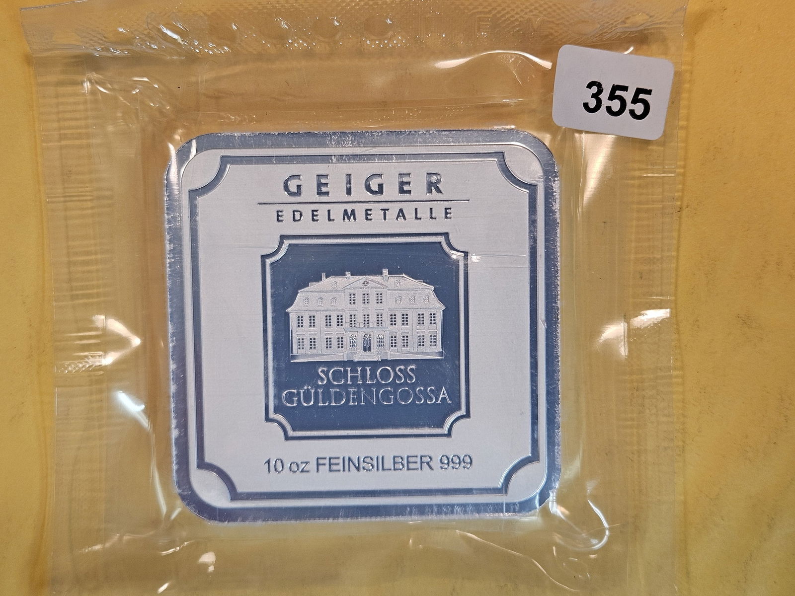 TEN Troy ounce .999 fine silver art bar (1 of 2)