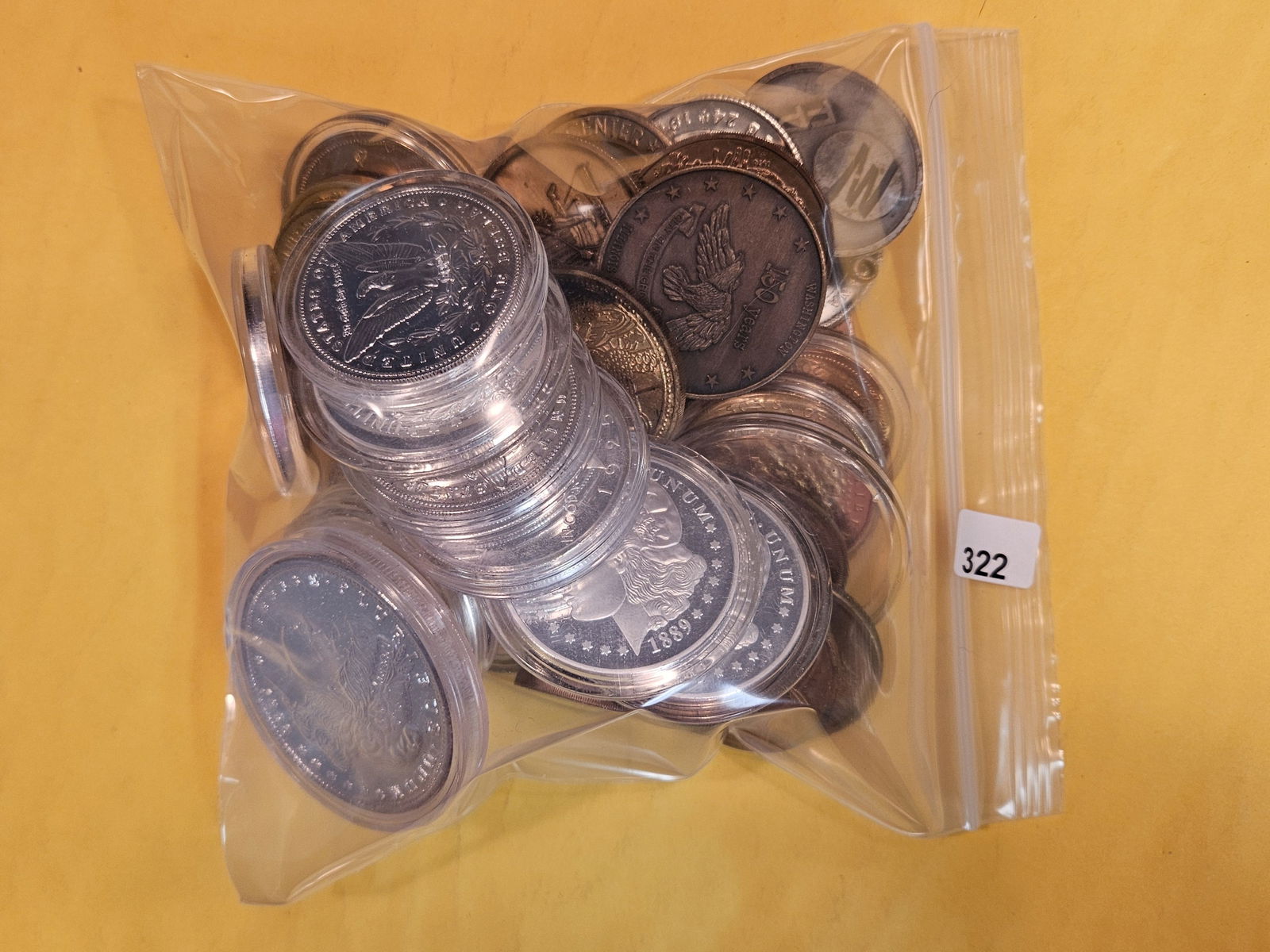 EXONUMIA!: Over 2 pounds of mixed dollar-sized tokens and replicas