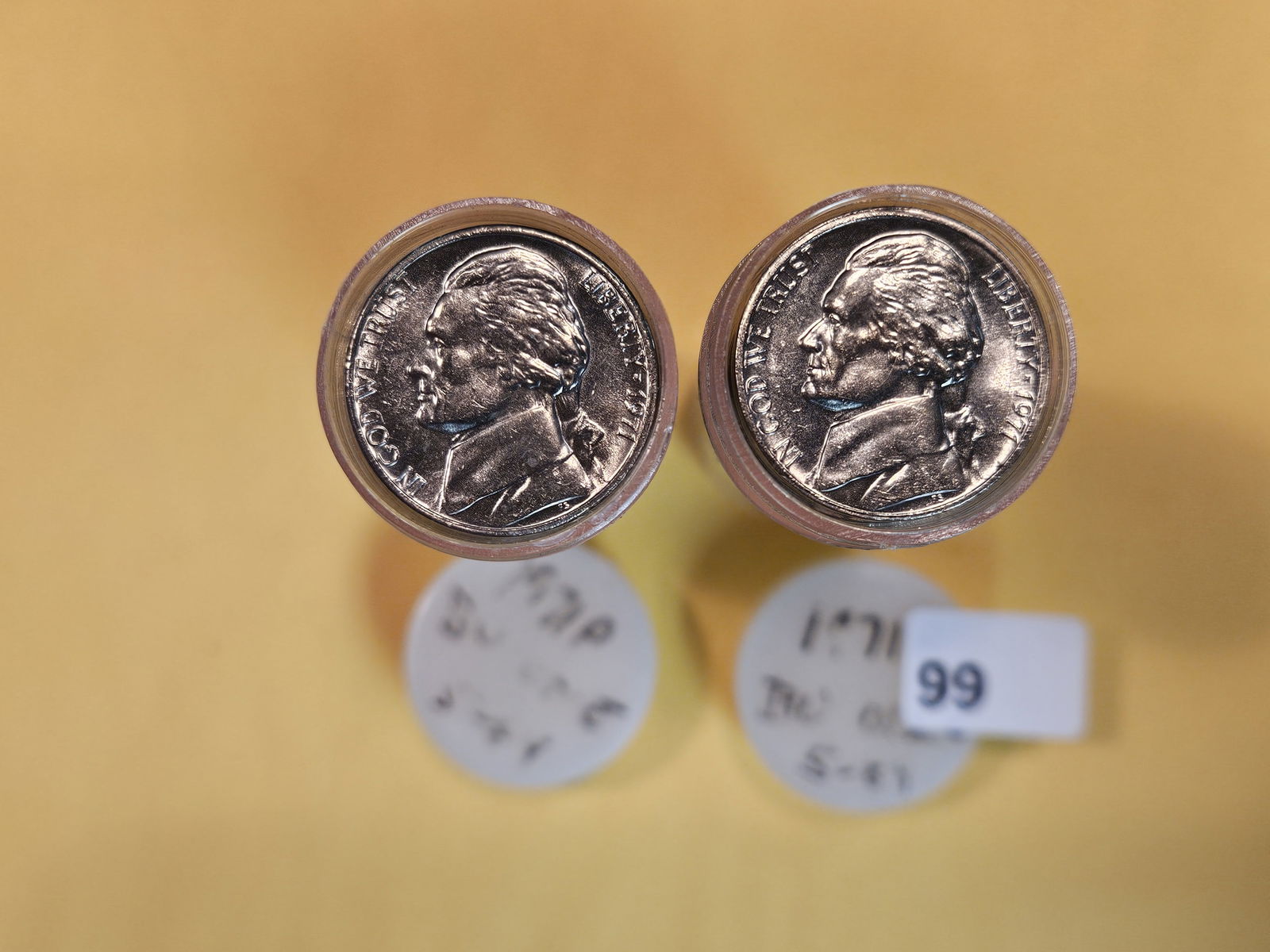 Two Better date, GEM Brilliant Uncirculated, Rolls of 1971 Jefferson Nickels (1 of 2)