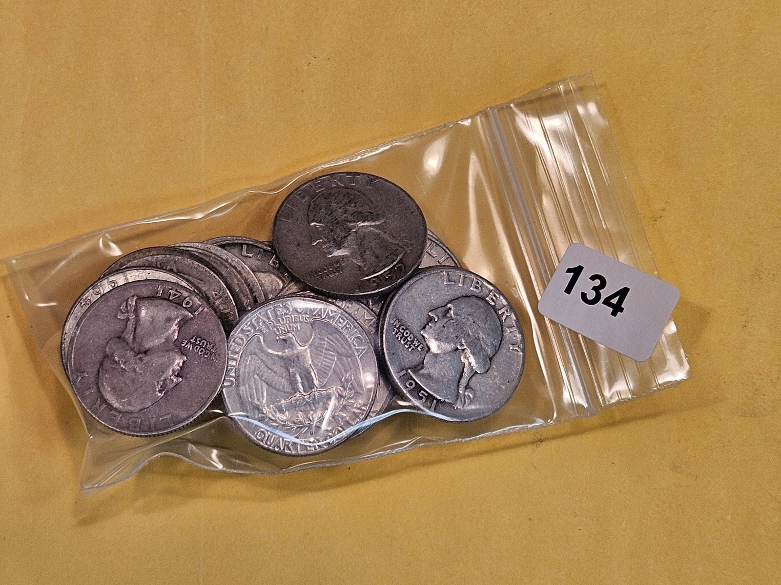 Twenty mixed silver Washington Quarters (1 of 1)